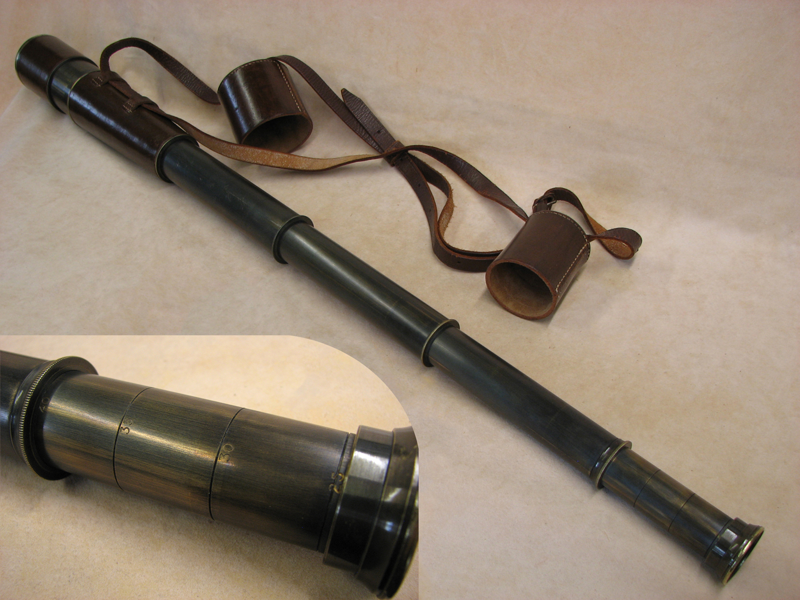 Broadhurst Clarkson 3 draw Pancratic Tourist model field telescope to 40x magnification